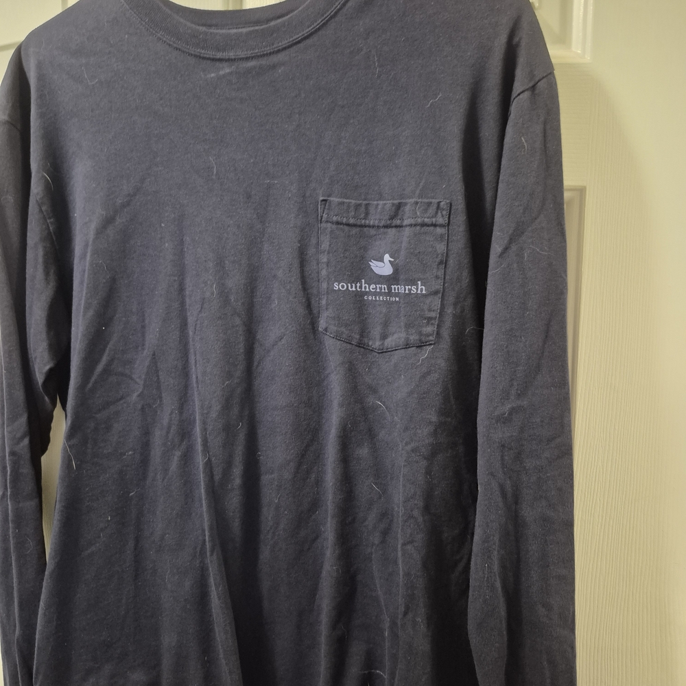 Southern Marsh Men's Dark Gray Long Sleeve Tee Sz Med